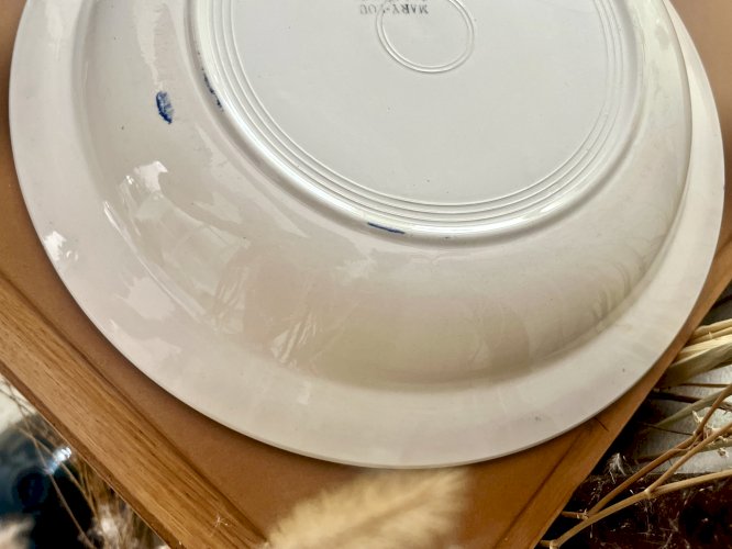 Lot n° 1 - Plat de service creux Mary Lou - 30,2 cm - Digoin Sarreguemines