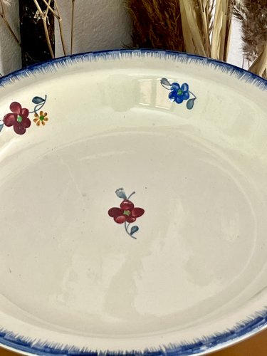 Lot n° 1 - Plat de service creux Mary Lou - 30,2 cm - Digoin Sarreguemines