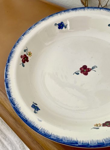 Lot n° 1 - Plat de service creux Mary Lou - 30,2 cm - Digoin Sarreguemines