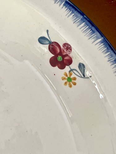 Lot n° 1 - Plat de service creux Mary Lou - 30,2 cm - Digoin Sarreguemines