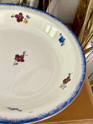 Lot n° 1 - Plat de service creux Mary Lou - 30,2 cm - Digoin Sarreguemines