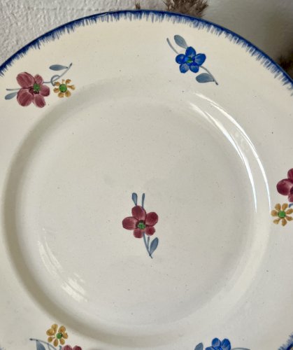 Lot n° 3 - 2 Assiettes plates Mary Lou - 22,5 cm - Digoin Sarreguemines