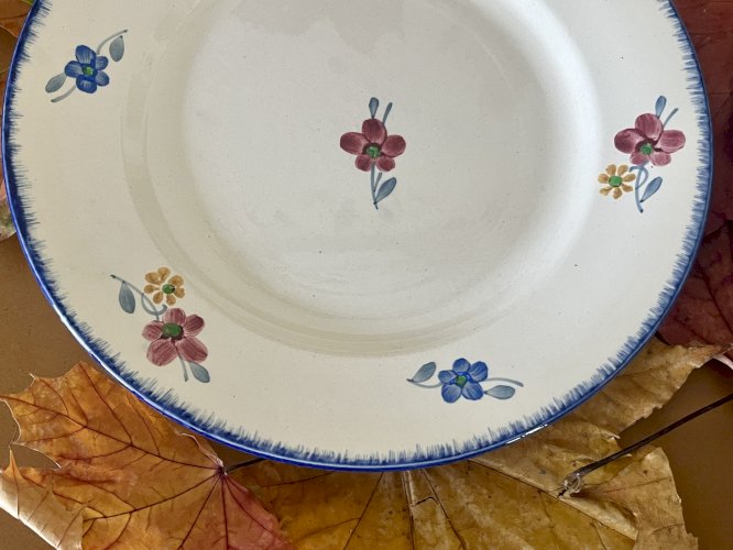Lot n° 3 - 2 Assiettes plates Mary Lou - 22,5 cm - Digoin Sarreguemines