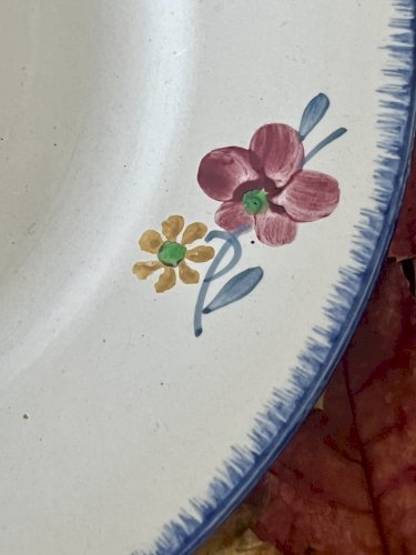 Lot n° 3 - 2 Assiettes plates Mary Lou - 22,5 cm - Digoin Sarreguemines