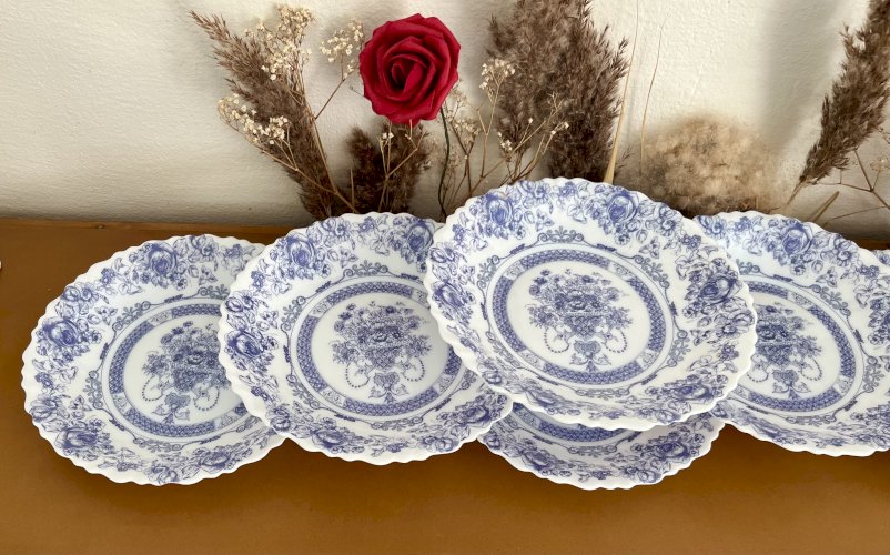 Lot n° 40 - 6 assiettes creuses calottes Honorine - 20,5 cm - Arcopal