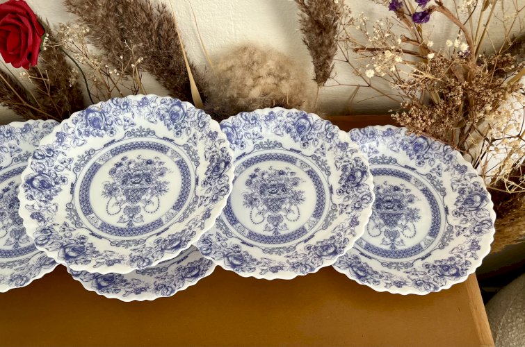 Lot n° 40 - 6 assiettes creuses calottes Honorine - 20,5 cm - Arcopal
