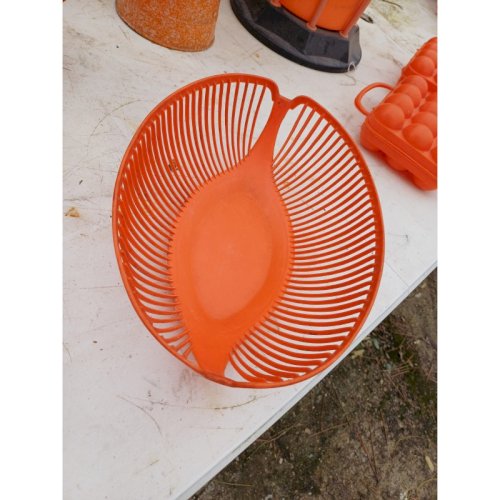 Lot Vintage des Années 70 Plastic Orange