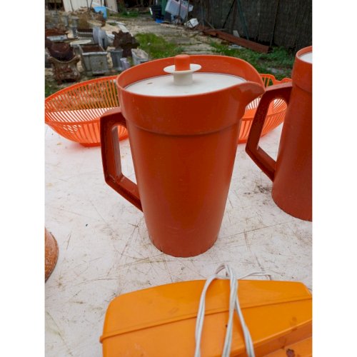 Lot Vintage des Années 70 Plastic Orange