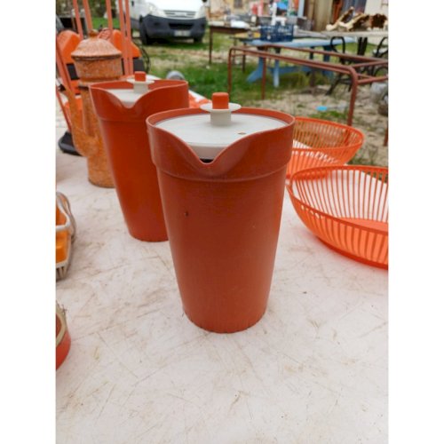 Lot Vintage des Années 70 Plastic Orange