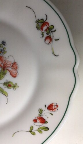  Lot64 : 6 Petites Assiettes Plates Vintage Arcopal France D 19,5 Cm Décor Floral