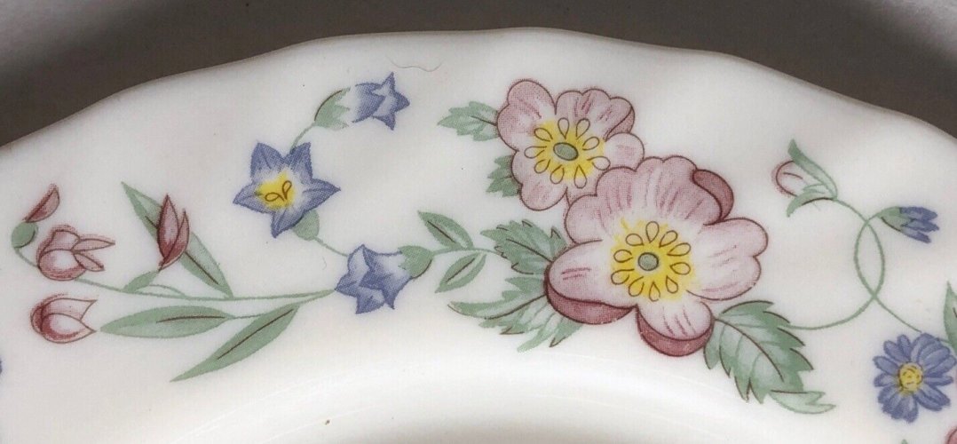  Lot93 De 6 Petites Assiettes Plates Vintage Arcopal France D 20cm Décor Floral