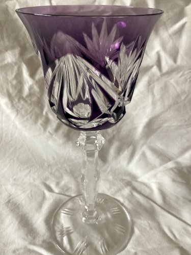 Lots de 6 verres à pied Cristal de Bohème