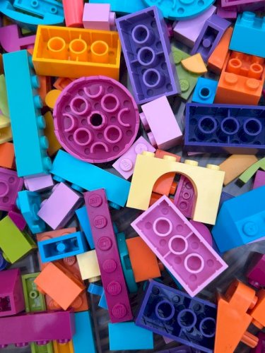 Lot/vrac de 400 pièces Lego couleurs flashys et acidulées
