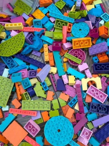 Lot/vrac de 400 pièces Lego couleurs flashys et acidulées