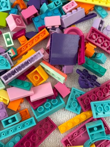 Lot/vrac de pièces de Lego couleurs flashys et acidulées