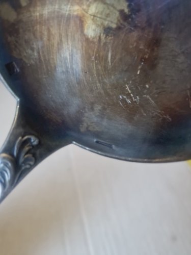 Louche Métal Argenté Christofle Modèle Marly 32 Cm