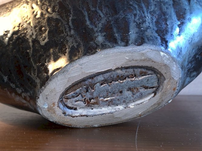 Louis Giraud céramique Vallauris vase à l'oiseau 1960's