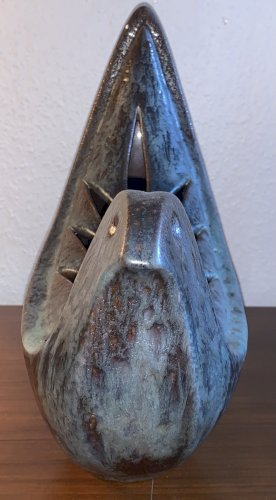 Louis Giraud céramique Vallauris vase à l'oiseau 1960's