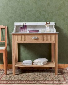 Louise, la coiffeuse en marbre blanc N°233