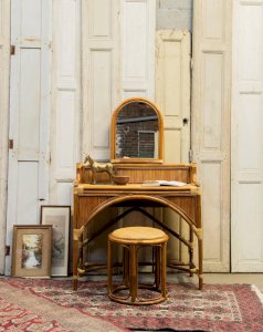 Louise, la coiffeuse en rotin et bambou N°217