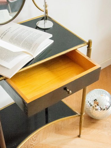 Louise, la coiffeuse en verre et laiton N°238