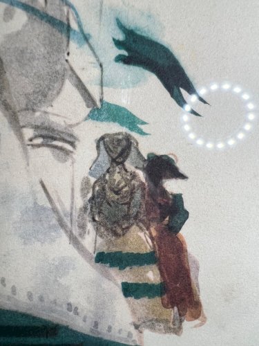 Lucien Fontanarosa Lithographie Signée – Scène Médiévale – 36 x 48 cm