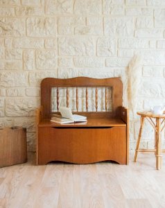 Lucien, the wooden storage bench No. 93