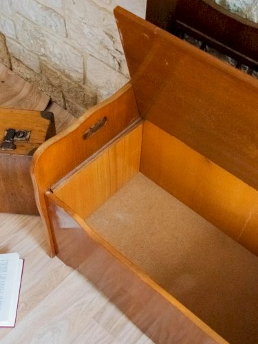 Lucien, le banc - coffre de rangement en bois N°93