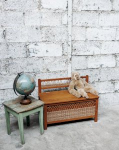 Lucien, the wooden and rattan chest N°62