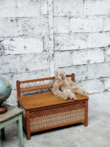 Lucien, le coffre en bois et rotin N°62