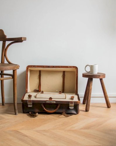 Lucienne, la malle en cuir marron N°187