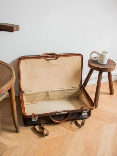 Lucienne, la malle en cuir marron N°187