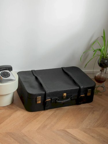 Lucienne, la malle en simili cuir noir N°204