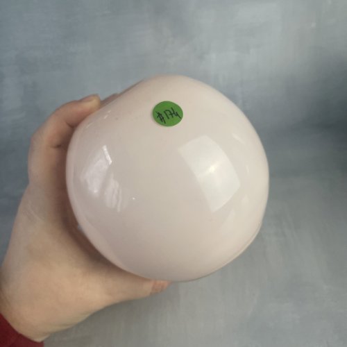 Luminaire globe / tulipe boule ouverte opaline blanc rose double paroi