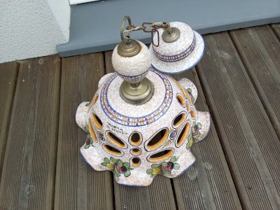 luminaire chandelier ceramic earthenware kitchen decor fruit decor