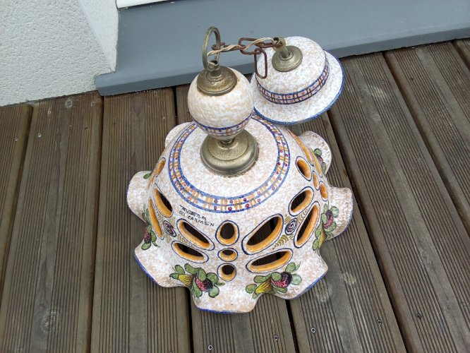 luminaire lustre barbotine céramique decort cuisine decort fruitier