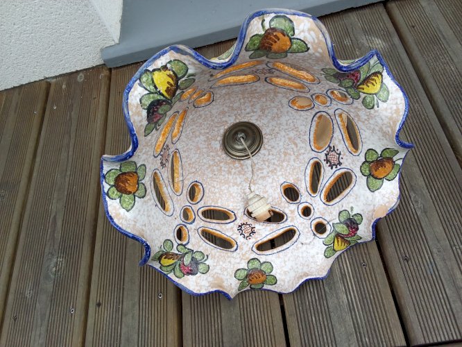 luminaire lustre barbotine céramique decort cuisine decort fruitier