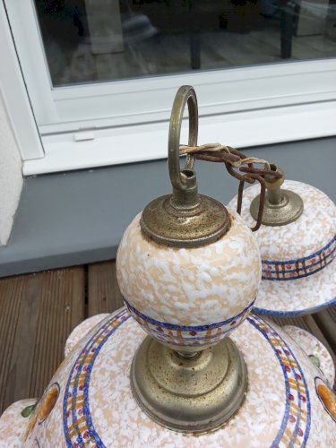 luminaire lustre barbotine céramique decort cuisine decort fruitier