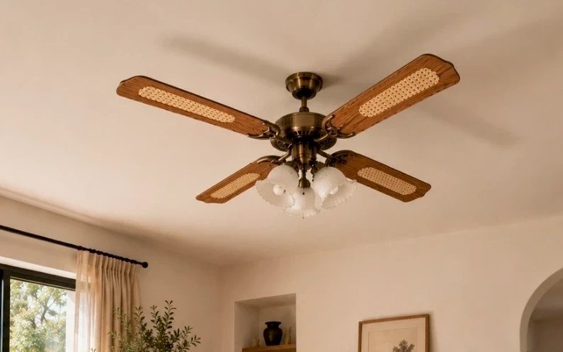 Luminaire ventilateur de plafond 1980