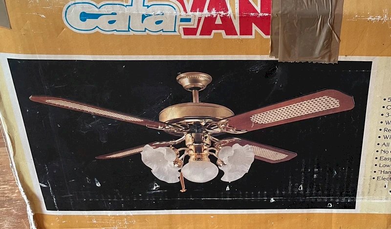 Luminaire ventilateur de plafond 1980