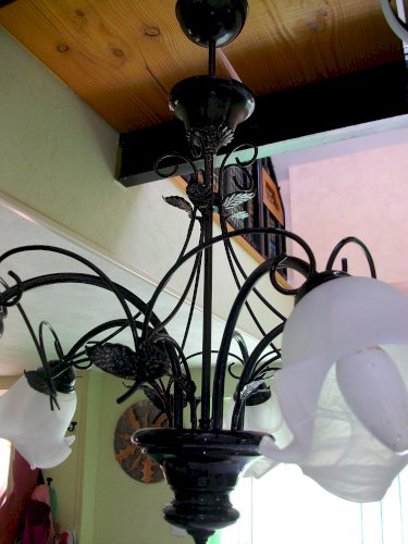 LUSTRE 5 BRANCHE RELOOKE