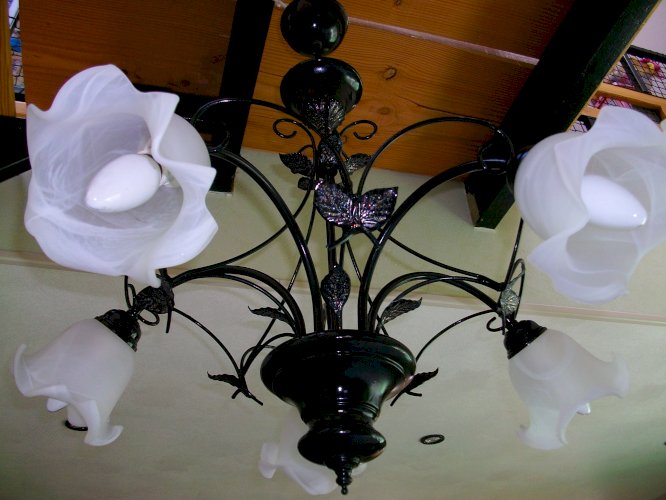 LUSTRE 5 BRANCHE RELOOKE