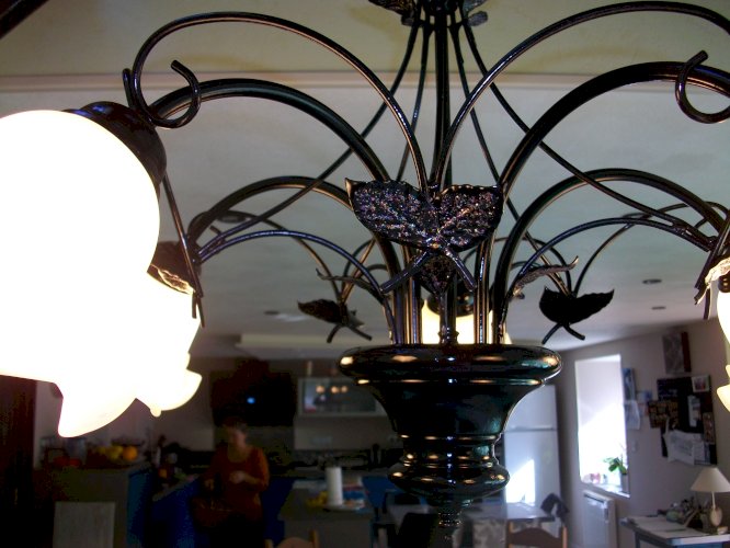 LUSTRE 5 BRANCHE RELOOKE