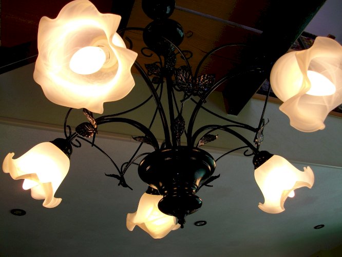 LUSTRE 5 BRANCHE RELOOKE