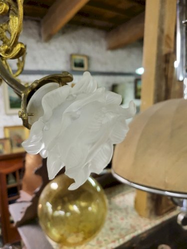 LUSTRE 5 TULIPES EN BRONZE N°13