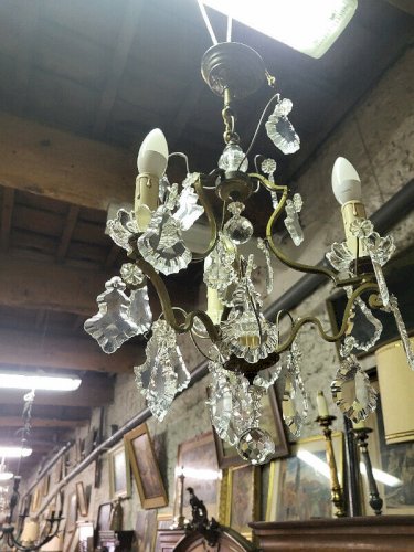 LUSTRE A PAMPILLES 3 AMPOULES N°20