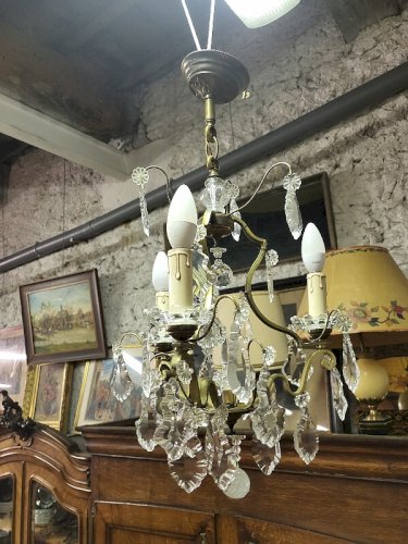 LUSTRE A PAMPILLES 3 AMPOULES N°20
