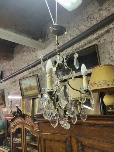 LUSTRE A PAMPILLES 3 AMPOULES N°20