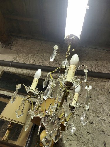 LUSTRE A PAMPILLES 3 AMPOULES N°20