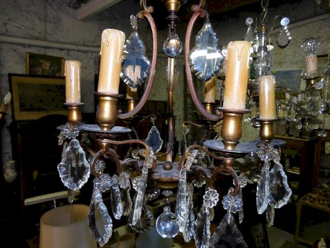 LUSTRE A PAMPILLES 6 AMPOULES N12